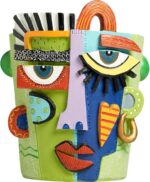 Mint Green Abstract Face Planter Pot/Picasso Flower Pot, Unique Head Planters fo... - Image 2