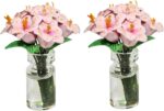 Mipcase 2Pcs Scale Potted House Plants Elegant Mini House Ornament for Miniature... - Image 2