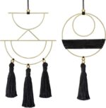 Mkono 2 Pcs Small Macrame Wall Hanging Boho Decor Cute Home Art Ornament with Go... - Image 2