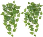 Mkono Fake Hanging Plants, 2pcs Artificial Plants for Home Decor Indoor Fake Vin... - Image 2