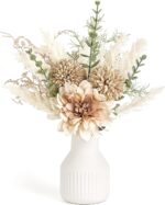 Mkono Small Artificial Flowers in Ceramic Vase 12.5" Centerpieces Coffee Table D... - Image 2