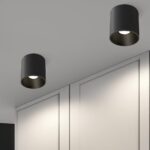 Modern Ceiling Light Fixture, Dimmable Flush Mount 4.72'' Black Cylinder Ceiling... - Image 2