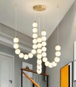 Modern Chandeliers LED Dimmable Light Acrylic Balls Ceiling Pendant Lighting for... - Image 2
