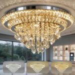 Modern Chandeliers for Living Room Crystal Ceiling Light Fixture LED Dimmable La... - Image 2