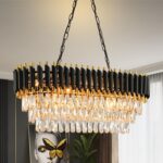Modern Crystal Chandeliers for Dining Room Black and Gold Chandelier Living Room... - Image 2