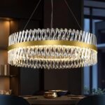 Modern Crystal Chandeliers for Living Room, 40 Inch Large Gold Crystal Chandelie... - Image 2
