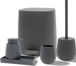 Modern Elegance Bathroom Accessories Set with Trash Can, Soap Dispensers,Toothbr... - Image 2