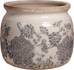 Modern Farmhouse Ceramic Planter for Home Decor, 6.29 Inch Vintage Plant Pot Ind... - Image 2