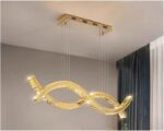 Modern Home Decoration Living Room Long Strip Luxury Crystal Chandelier Staircas... - Image 2