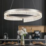 Modern LED Chandelier 1 Ring Chandeliers 23.6‘’ Dimmable LED Pendant Light with ... - Image 2
