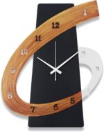 Modern Large Decorative Wall Clock，17 inch Black Silent Non-Ticking Nordic Metal... - Image 2