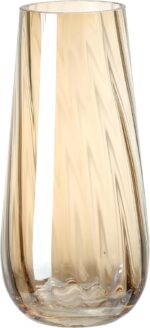 Modern Large Glass Vase H-9.8" Amber Vases for Flowers, Centerpieces and Decorat... - Image 2