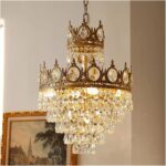 Modern Luxury LED Chandelier French Vintage Crystal Pendant Lamps for Living Din... - Image 2