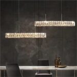 Modern Luxury Strip LED Crystal Chandeliers Home Lighting for Dining Room Decora... - Image 2