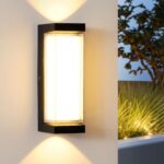 Modern Outdoor Wall Lights 24W LED Exterior Wall Sconces Light Fixtures, Black A... - Image 2