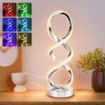 Modern Spiral RGB Table Lamp, Touch Dimmable Bedside Lamp, 7 Colors 10 Light Mod... - Image 2