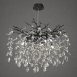 Modern Tree Branch Crystal Chandelier 24'' Luxury Matte Black Crystal Chandelier... - Image 2