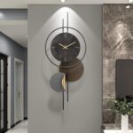 Modern Wall Clock for Living Room,Large Black Decorative Wall Clock with Light,C... - Image 2