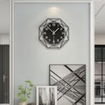 Modern Wall Clocks for Living Room Decor 12in Black Wall Clock Silent Non-Tickin... - Image 2