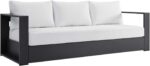 Modway Tahoe Aluminum Outdoor Patio Sofa in Gray White - Image 2