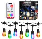 Monster 24 Foot Premium Outdoor Smart RGB+IC+WW String Lights, 12 Bulb Color Flo... - Image 2