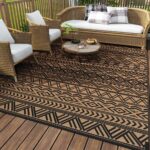 MontVoo Outdoor Rug 8x10 Waterproof Outdoor Patio Rug Mat Reverisble Plastic Str... - Image 2