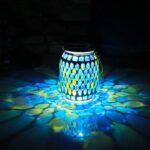 Mosaic Lights Solar Outdoor Hanging Lanterns, Garden Decor Christmas Gifts for W... - Image 2