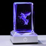 Movdyka 3D Unicorn Crystal Decor Glass Animals with LED Color-Changing Base | Pr... - Image 2