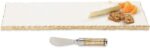 Mud Pie - 40700003 Mud Pie Marble and Gold Edge Hostess Set Serving Platter, One... - Image 2