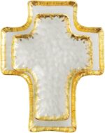 Mud Pie Christmas Gold Edge Cross Tidbit Tray Set - Image 2