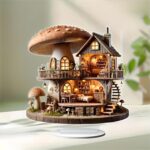 Mushroom Dollhouse Acrylic Desktop Decoration, Suitable for Home Décor in Living... - Image 2