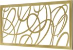 MyGift 44 x 22 Large Gold Metal Minimalist Abstract Laser Cut Design Wall Art, S... - Image 2