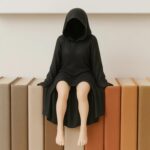 Mysterious Statue 2026 New Bookshelf Decor Resin Statue Gothic Book Shelf Decora... - Image 2