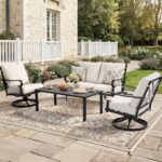 NATURAL EXPRESSIONS 4 Piece Patio Furniture Set, Vintage Metal Outdoor Conversat... - Image 2