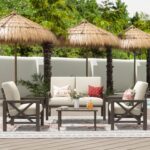 NATURAL EXPRESSIONS 4 Pieces Patio Furniture Sets,Outdoor Sectional Metal Furnit... - Image 2