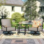 NATURAL EXPRESSIONS Outdoor Bistro Set, 3 Piece Patio Swivel Glider Rocking Chai... - Image 2