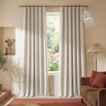 NICETOWN DIY Pinch Pleat 100% Blackout 108 inch Curtains with Hook Belt, Rustic ... - Image 2