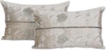 NOVICA Artisan Handmade Embroidered Velvet Cushion Covers Pair Cotton India Pill... - Image 2