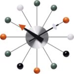 NUOVO 13 Inch Multicolor Mid Century Creative Silent Quartz Personality Funny De... - Image 2