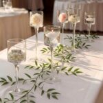 NUPTIO Glass Tealight Candle Holders: Set of 6 Tall Candle Stands for Dinner Tab... - Image 2