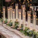 NUPTIO Hurricane Candle Holder for Centerpiece: Set of 10 Metal Taper Candle Hol... - Image 2