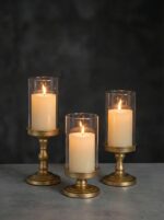 NUPTIO Hurricane Glass Candle Holders: Pillar Candle Stand with Open Ended Chimn... - Image 2
