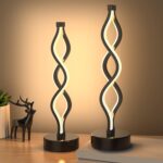 NUÜR Bedside Lamps Set of 2, Black Lamps for Living Room, Dimmable LED Nightstan... - Image 2