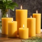 Natural Beeswax Candles Set of 6, Handmade Beeswax Pillar Candles Set, 6 Sizes, ... - Image 2