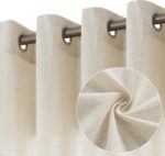 Natural Linen Curtains 84 Inch Length 2 Panels for Living Room Bedroom, Light Fi... - Image 2