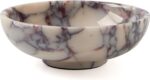 Natural Luxury Marble Fruit Bowl – Large 7.8-Inch Calacatta Viola Marble for Kit... - Image 2