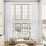 Naturoom White 132 Inch Linen Curtains for High Ceiling Living Room Rod Pocket C... - Image 2