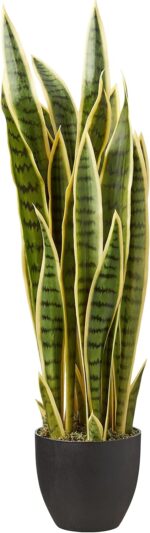 Nearly Natural 33” Sansevieria Artificial Silk Plants Green - Image 2
