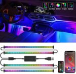 Nilight 72 LED USB Interior Strip Lights Dream Color RGB-IC 12V DC with App RF R... - Image 2