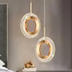 Nordic Ring LED Crystal Pendant Lamp Indoor Luxury Lighting Decor Hanging Lamp B... - Image 2